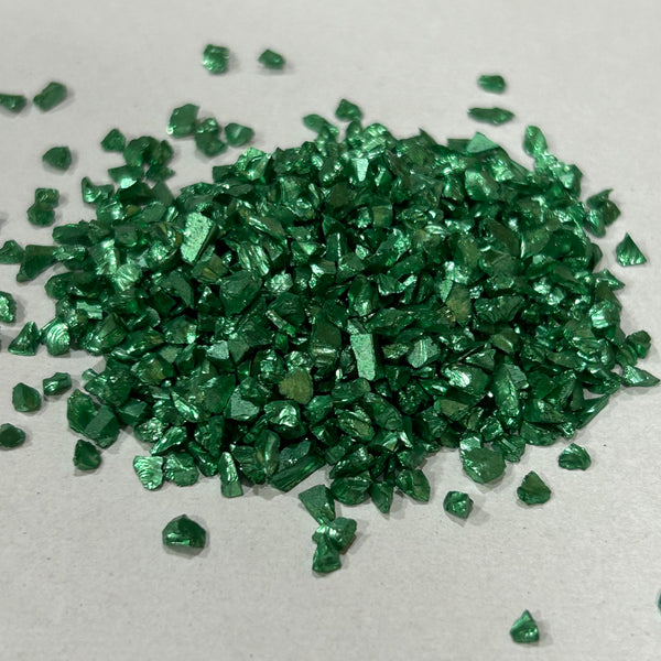 Metallic Glass Granules - Green