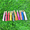 Tassel multicolour with Gold Cap - set of 10
