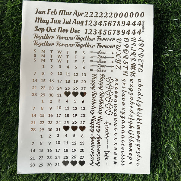 Golden Embossed Sheet A4 - EMB8