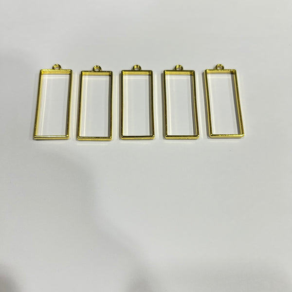 Rectangle Bezel Gold - Large