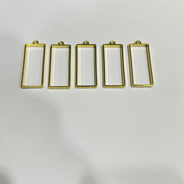 Rectangle Bezel Gold - Large