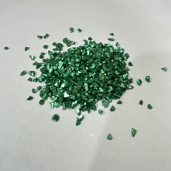 Metallic Glass Granules - Green
