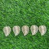 Metal Leaf Charm I - set of 10
