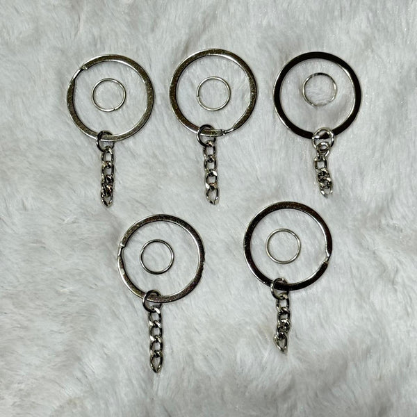 Keychain Set of 10 - Silver