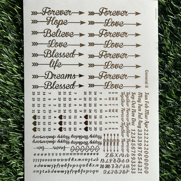 Golden Embossed Sheet A5 - EMB13
