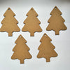 Christmas tree MDF cutout - Set of 5