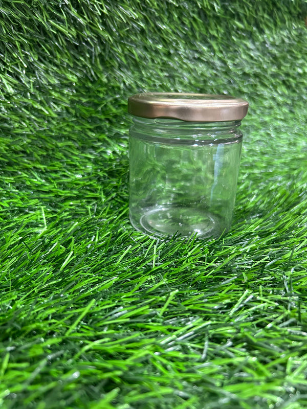 Glass Jar 200 ML - Gold Cap