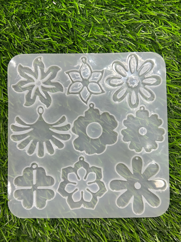 Earring , Keychain & Pendent Mould - 9 CVT Floral