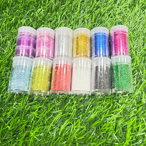 Glitter Powder Message Bottle Set of 12 A
