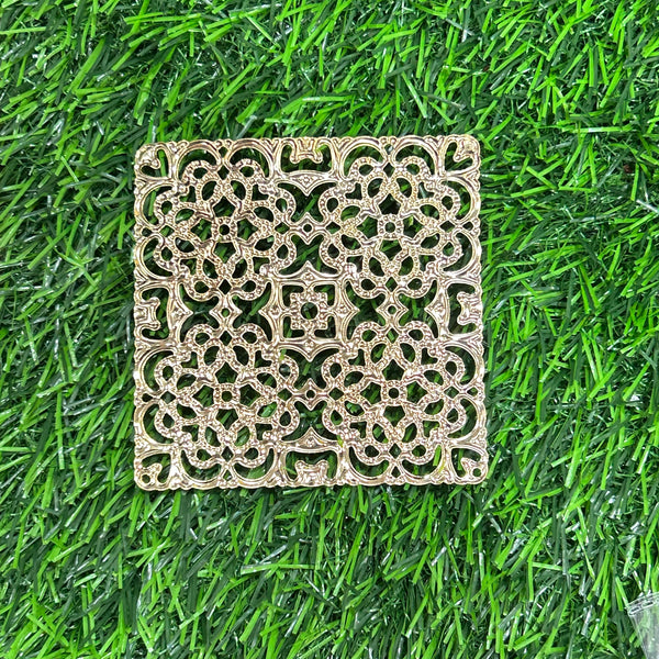 Metal square Charm - Set of 5