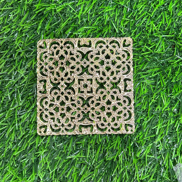 Metal square Charm - Set of 10