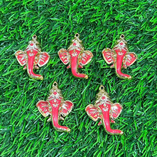 Ganesha Face Red - Set of 10