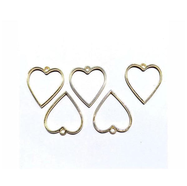 Heart Shaped Bezels - Set of 5
