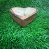 Wooden Candle Heart Bowl BIG