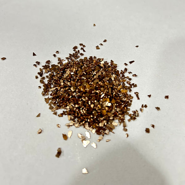 Shiny Rainbow Glass Granules - Gold