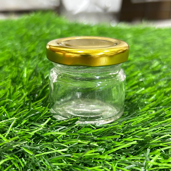Glass Jar 30 ML - Gold Cap