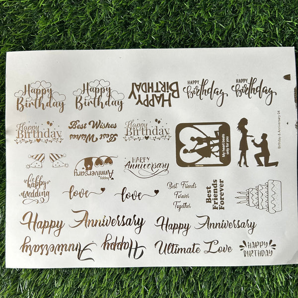 Golden Embossed Sheet A4 - EMB9
