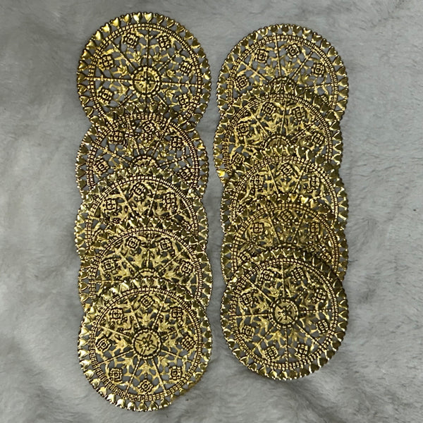 Round metal plate - Set of 5