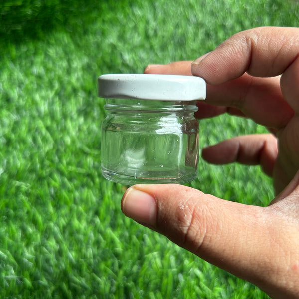 Glass Jar 30 ML - White Cap