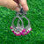 Jhumka Bezel Oval - Pink