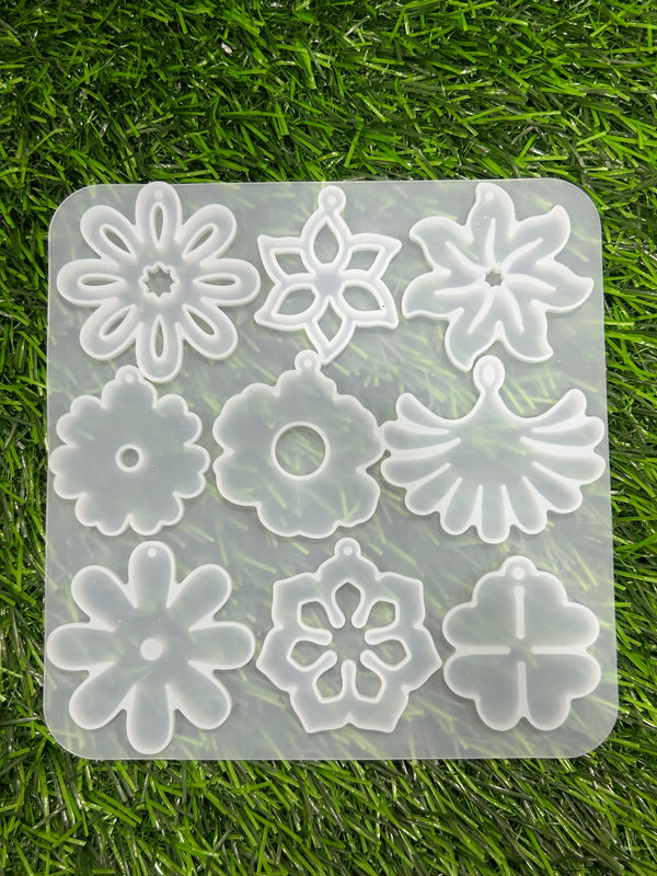 Earring , Keychain & Pendent Mould - 9 CVT Floral