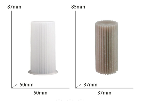 Striped Cylindrical Candle Mould