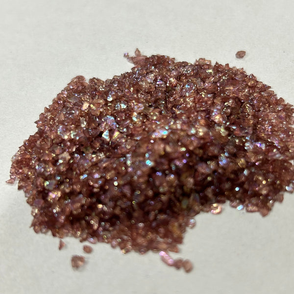 Shiny Rainbow Glass Granules - Maroon