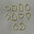 Embossed Bezel Gold - Set of 10