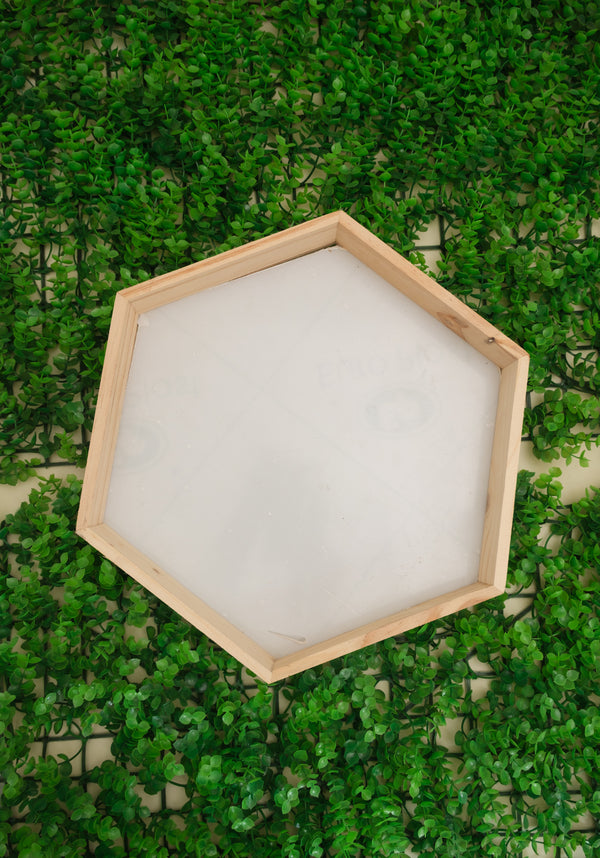 Wooden Frame Hexagon - Acrylic Base