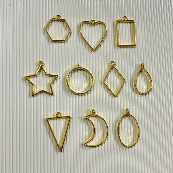 Pendent Bezel Gold - Set of 10