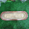 Wooden candle long bowl 12”x4”