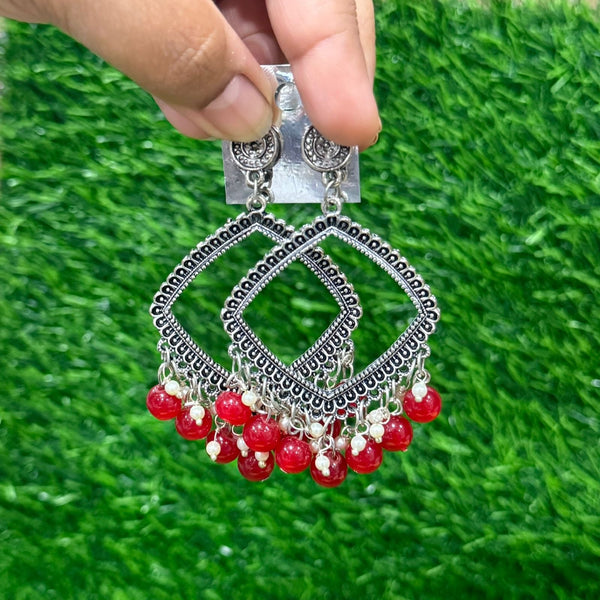 Jhumka Bezel Diamond - Blood Red
