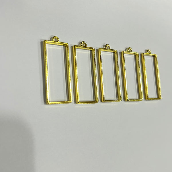 Rectangle Bezel Gold - Large