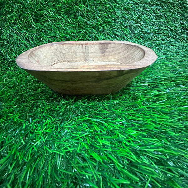 Wooden candle tray bowl 5”x3”