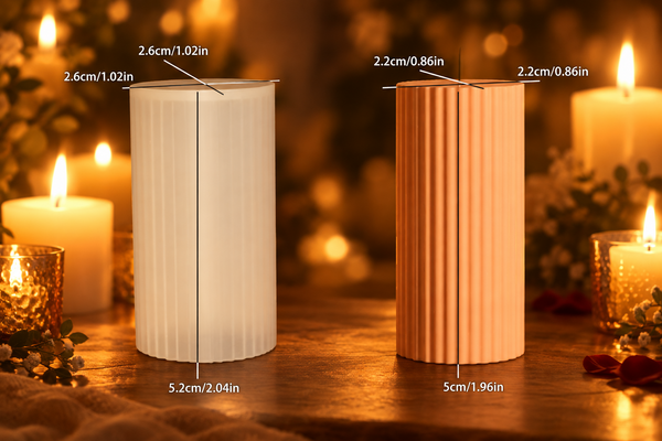 Cylinder Candle Mould Stripped - Small