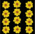 Pressed Wild dry flower yellow - 12 Pcs