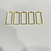 Rectangle Bezel Gold - Large