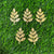 Metal Leaf Charm - set of 10