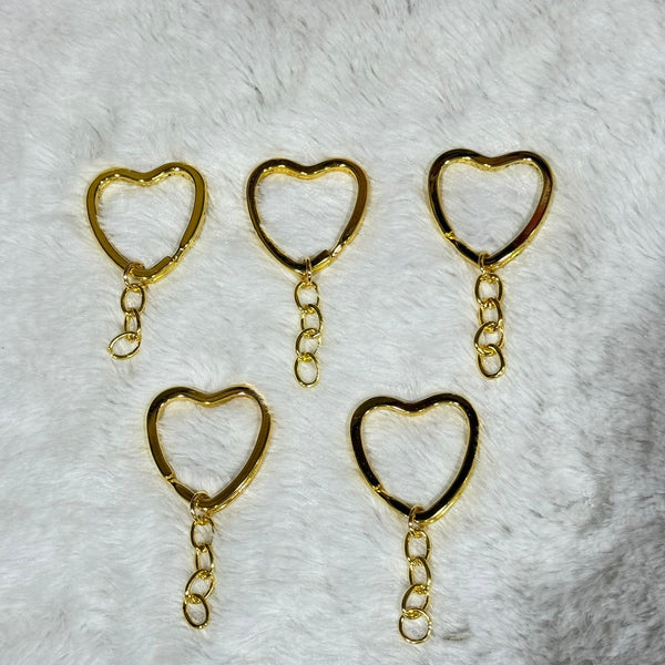 Keychain Gold ( Heart Shape )