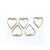 Heart Shaped Bezels - Set of 5