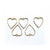 Heart Shaped Bezels - Set of 5