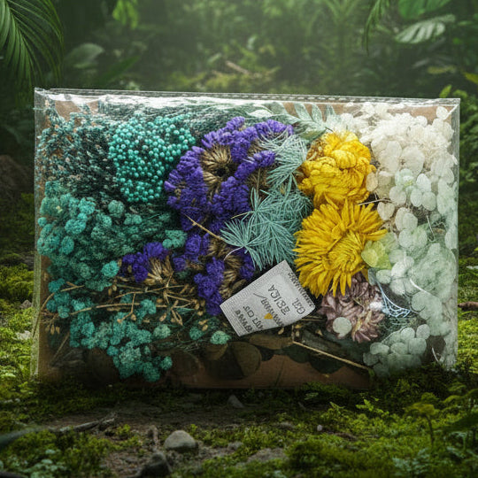 Dried Mix Flower - Sea Blue Theme