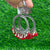 Jhumka Bezel Round - Blood Red
