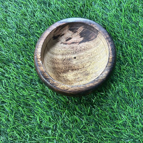 Wooden Candle Round Bowl - Flat
