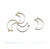 Half Moon Bezels - Gold