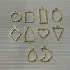 Embossed Bezel Gold - Set of 10