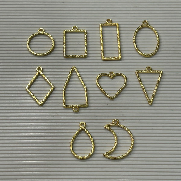 Embossed Bezel Gold - Set of 10