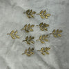 Metal Leaf Charm 2 - set of 10