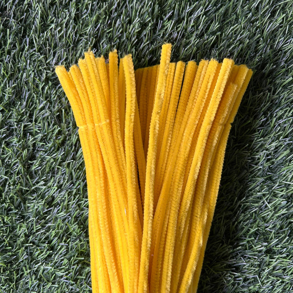 Pipe Cleaners Bright Yellow - set of 100