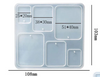 Rectangle Keychain & Jewellery Mould - 6 CVT
